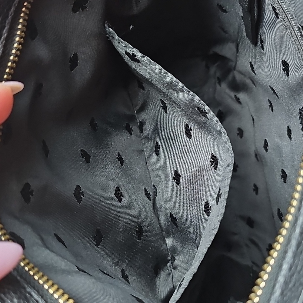 KATE SPADE CHESTER STREET DESSI BLACK PEBBLED LEATHER ADJUSTABLE CROSSBODY BAG - Picture 11 of 16